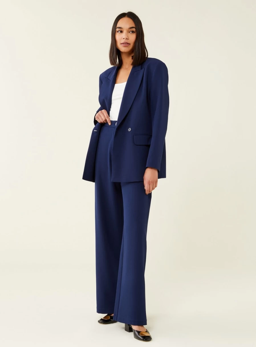 Finery Women's Navy Maeve Jacket - Stylish 20 Denim Outerwear Coat