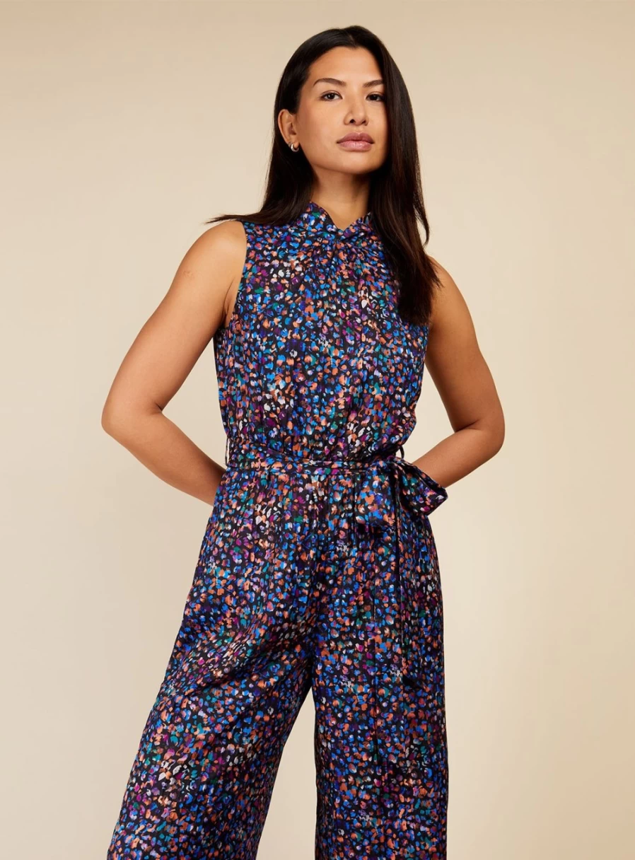 Little Mistress Women's Animal Print Jumpsuit - Size 16, Stylish Romper for Women