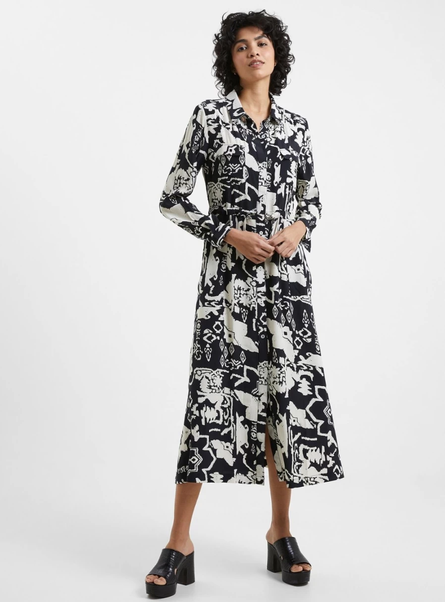 French Connection Women's Deon Delph Drape Dress - Size 16 | Elegant & Stylish Outfit