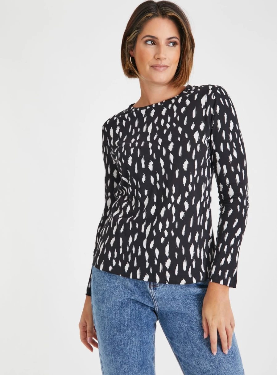 Tu Women's Mono Mark Regular Fit Top - Stylish Casual Wear for Everyday Comfort