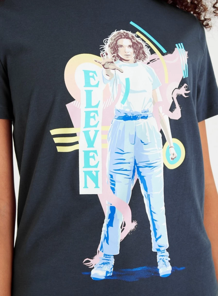 "Stranger Things Eleven Women's Navy T-Shirt | Official Merchandise"