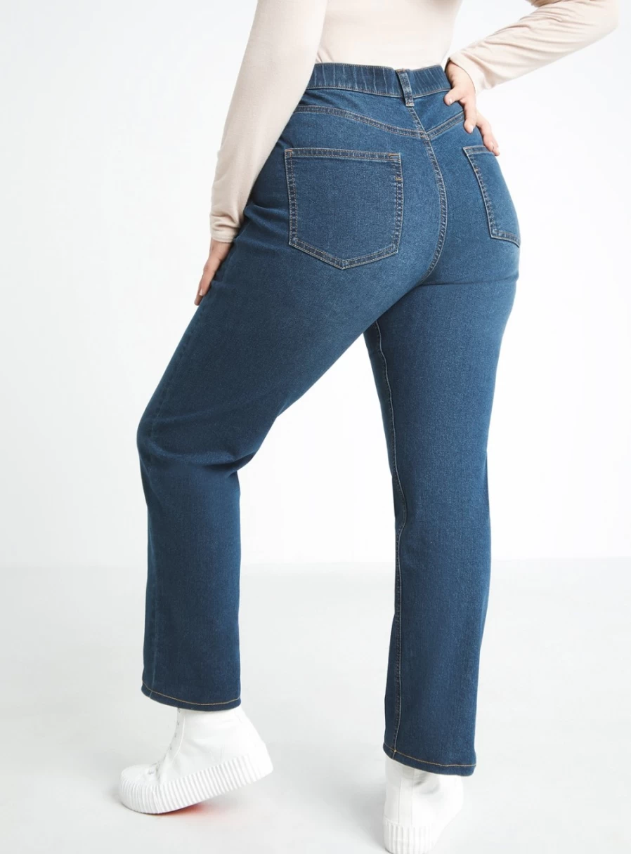 Simply Be Women's 24/7 Vintage Wash Straight Leg Jeans - Size 22 Classic Fit Denim