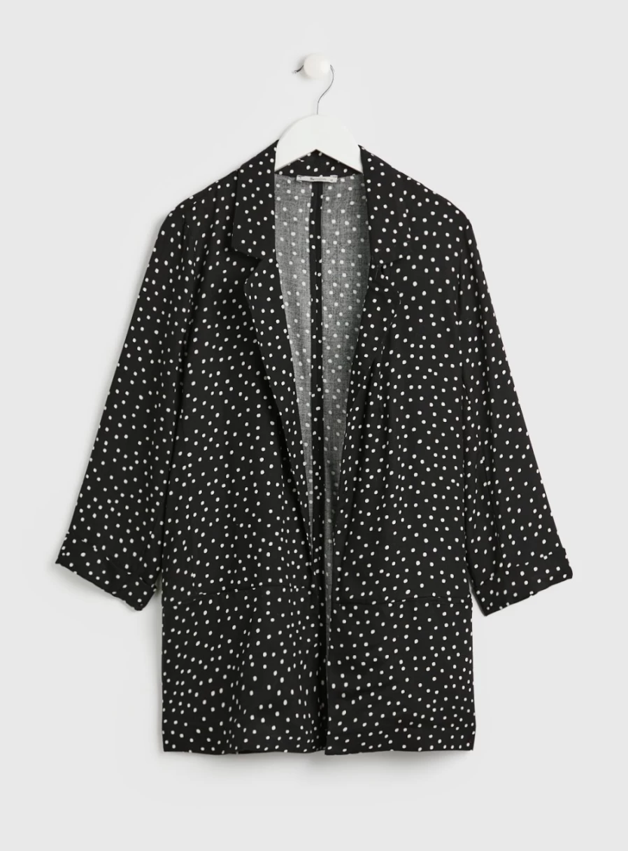 "TU Women's Mono Spot Relaxed Blazer - Casual Oversized Coord Jacket"