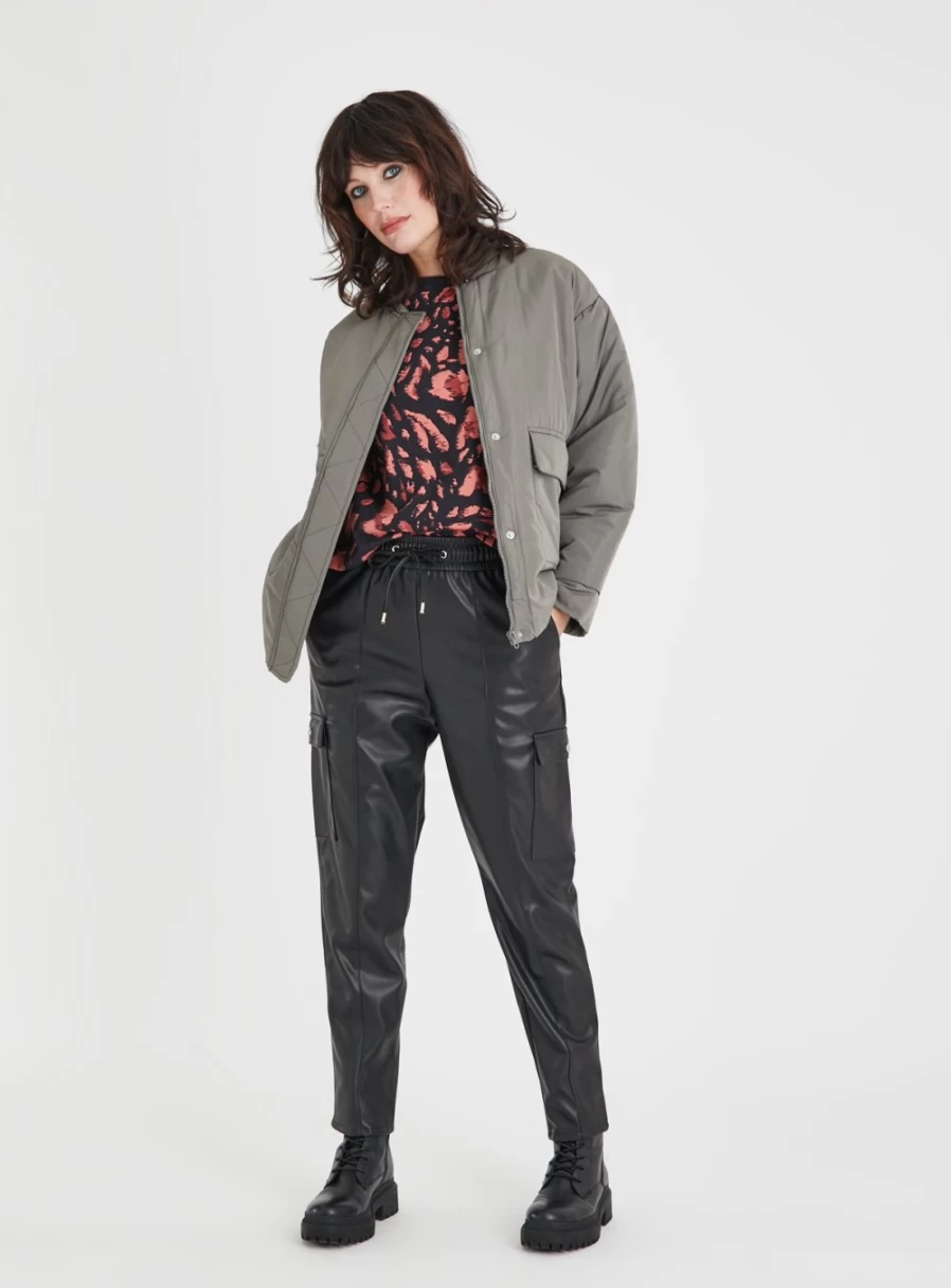 Tu Women's Black Faux Leather Trousers - High Waist Slim Fit Stretch Vegan Pants Size 8