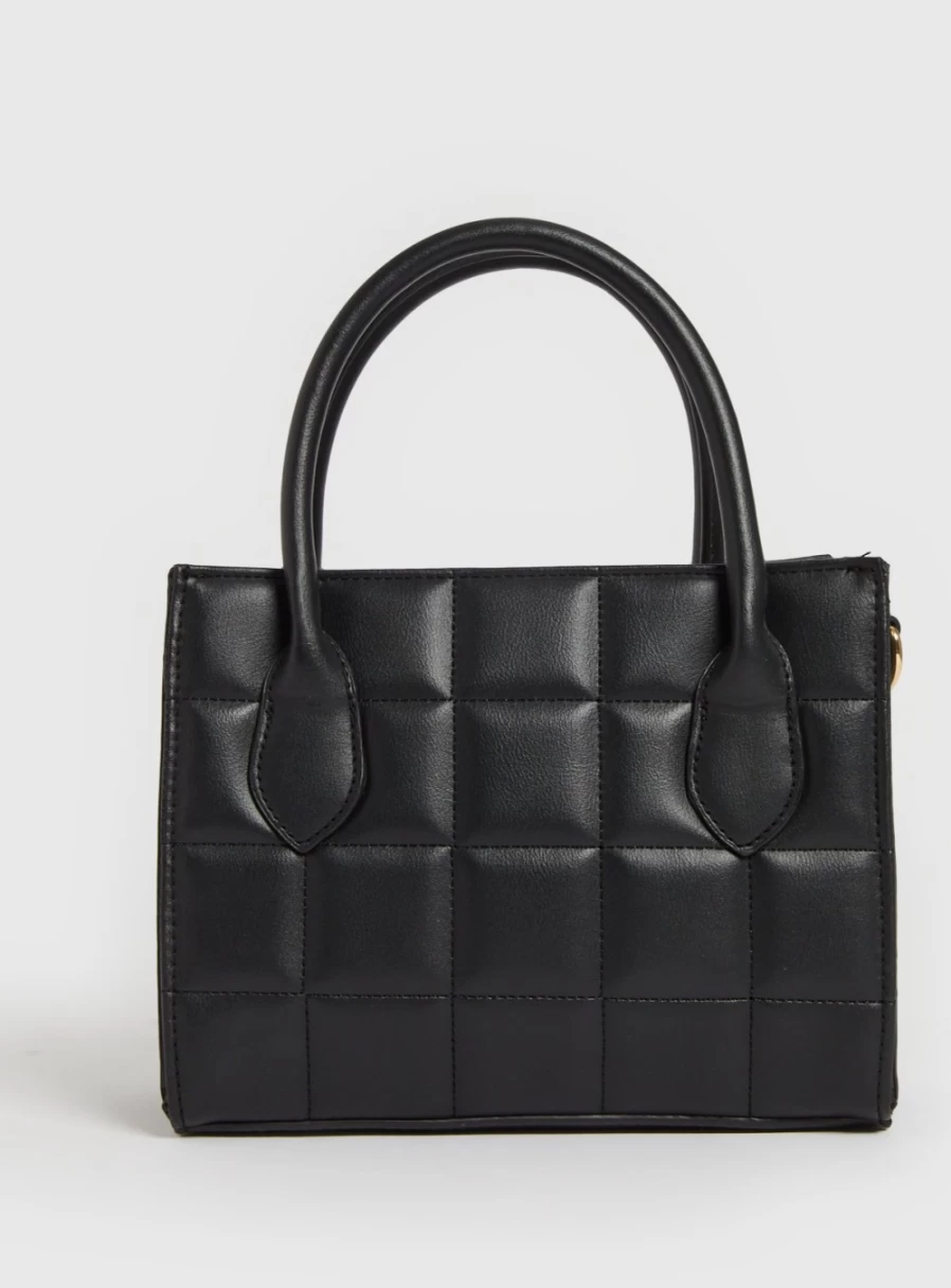 "Tu Women's Black Quilted Handbag One Size"