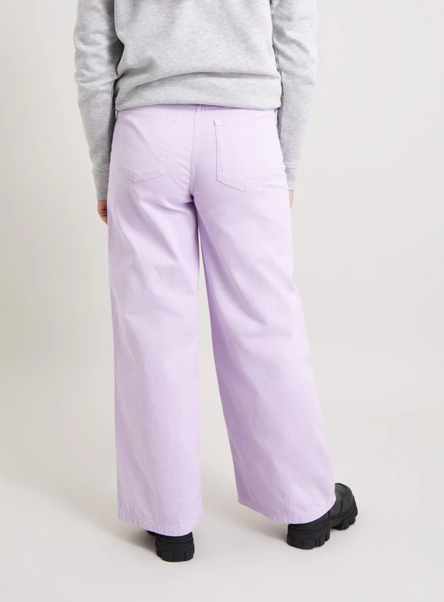 Tu Women's Lilac Relaxed Wide Leg Jeans - 18S Comfortable High Waist Casual Denim Pants