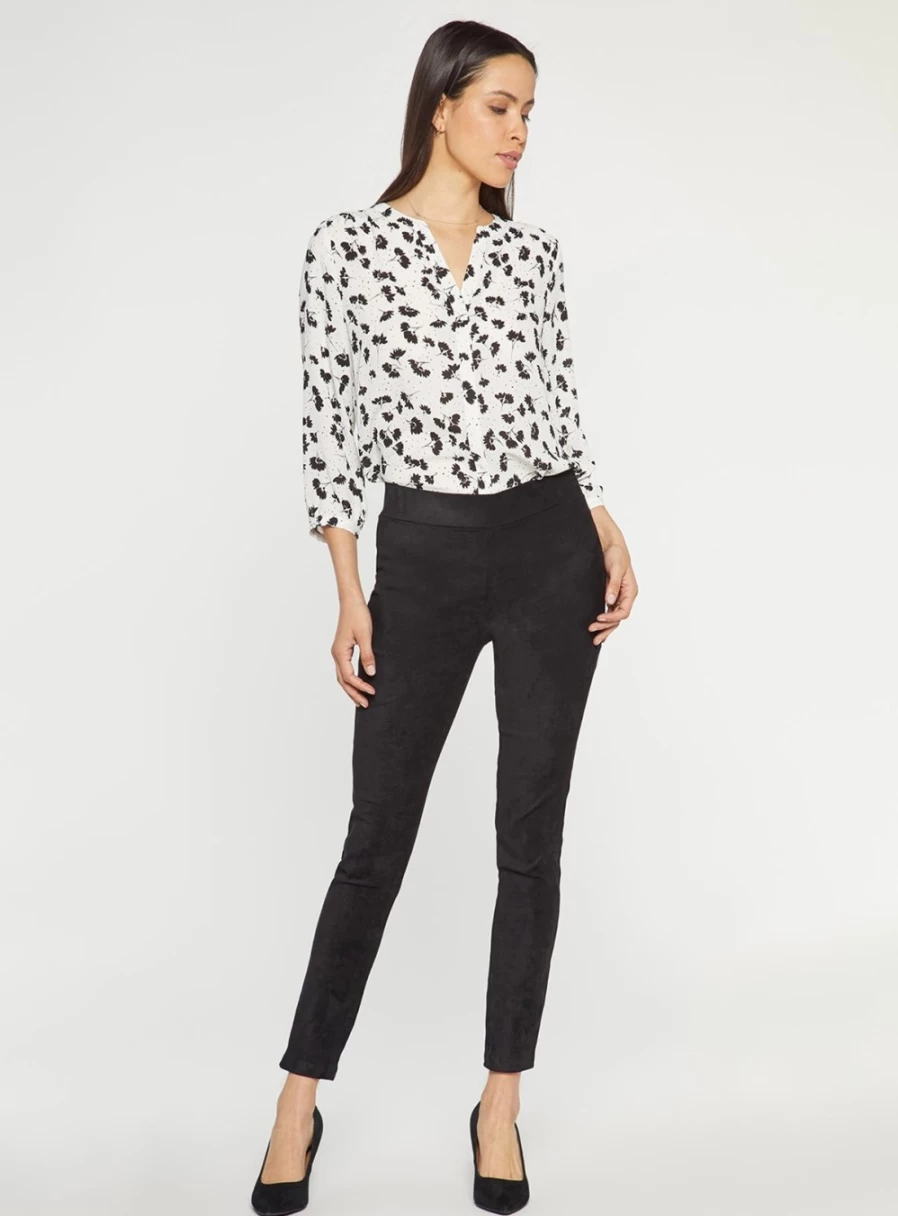 NYDJ Women's Faux Suede Leggings - Stretch Comfort Fit, Size 18