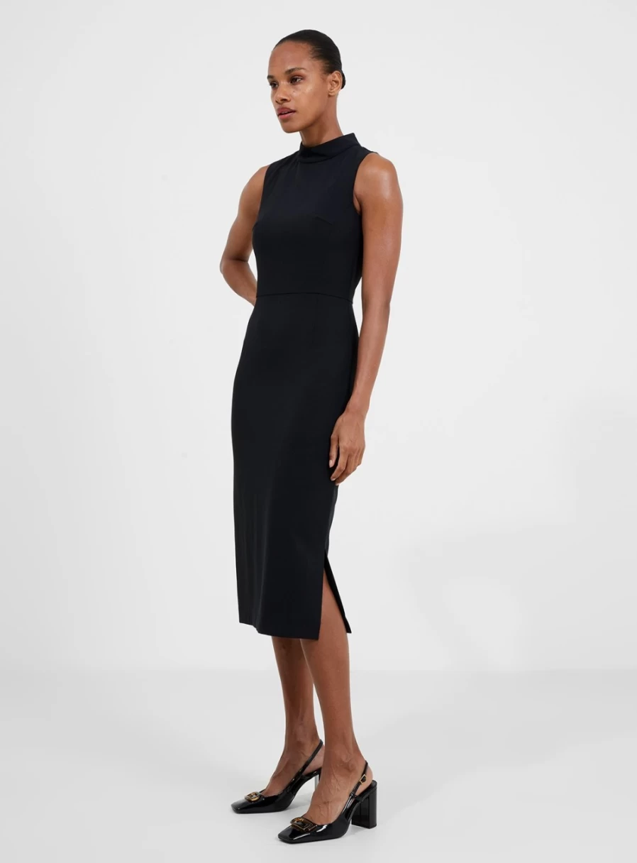 French Connection Women's Echo Crepe Mock Neck Dress - Size 12
