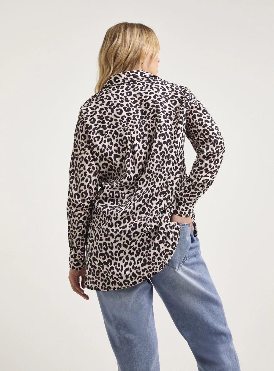 Simply Be Women's Leopard Print Longline Shirt - Stylish Casual Top Size 26