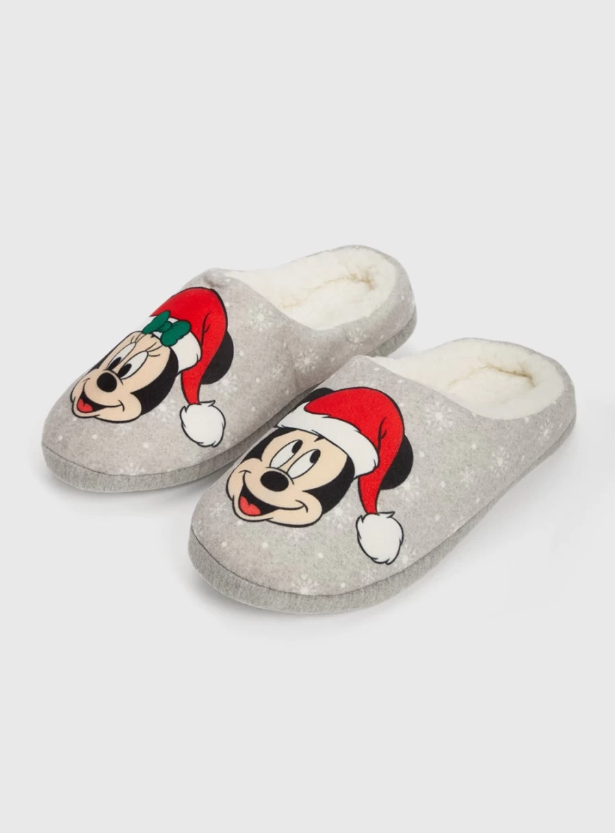 Women's Christmas Disney & Friends Borg Mule Slippers by Tu - Cozy Holiday House Shoes