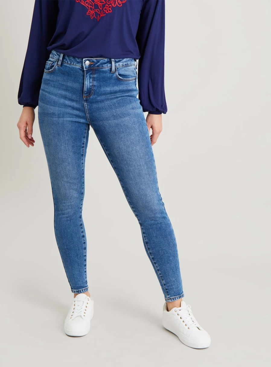 Tu Women's Super Soft Mid Wash Skinny Jeans - 10S Denim