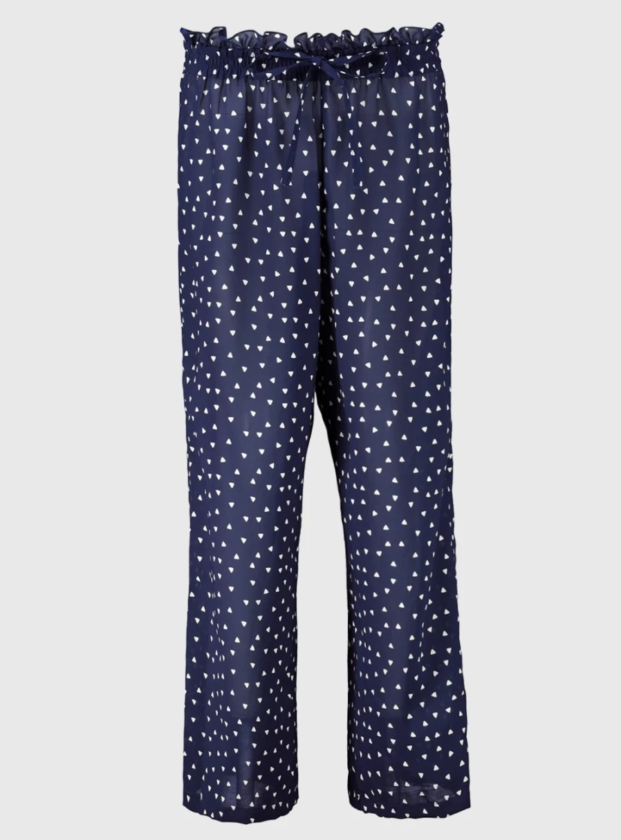 Tu Women's Navy Spot Print Cover-Up Trousers - Comfortable Family Beach Pants Size 12