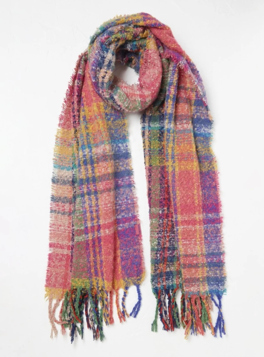 FatFace Women's Pippa Check Scarf - One Size Classic Plaid Design