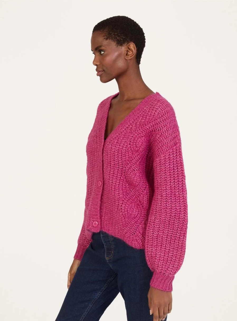 Thought Women's Elliana Mercerised Wool Cardigan - Soft Knit Comfort Wrap