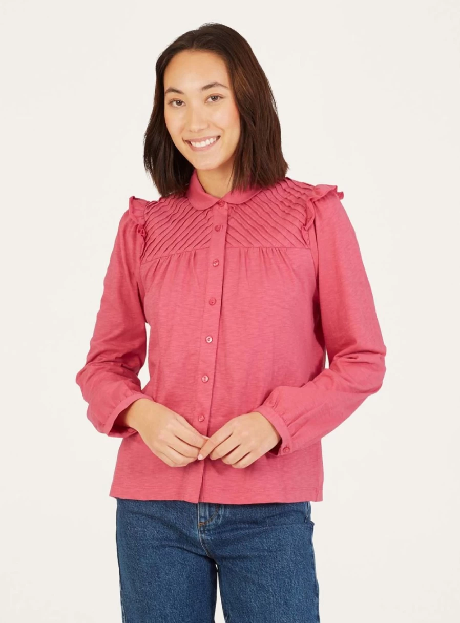 Thought Women's Fairtrade Organic Cotton Pin Tuck Shirt - Sustainable Fashion