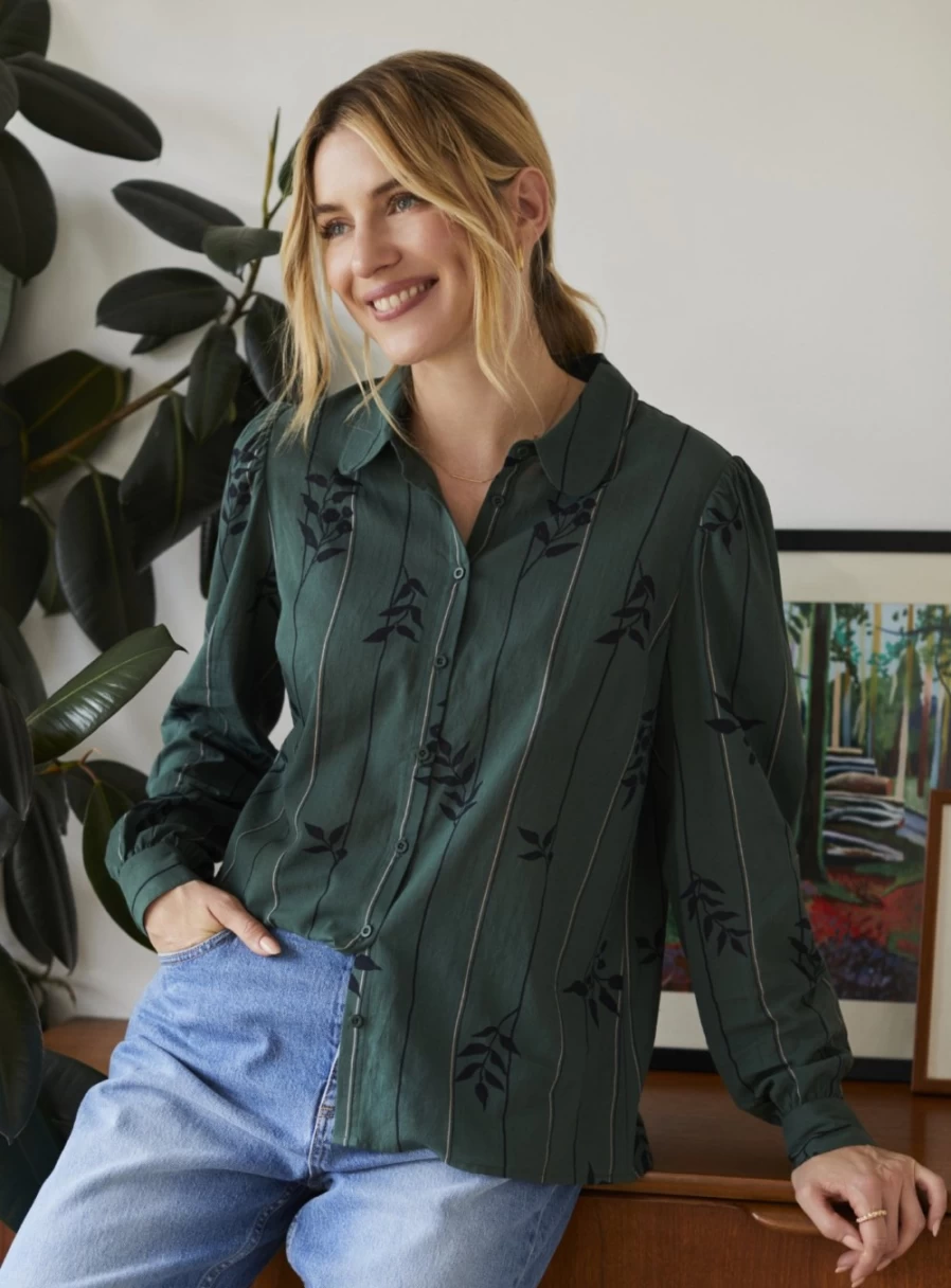 Thought Women's Ramona Organic Cotton Printed Shirt - Eco-Friendly Fashion