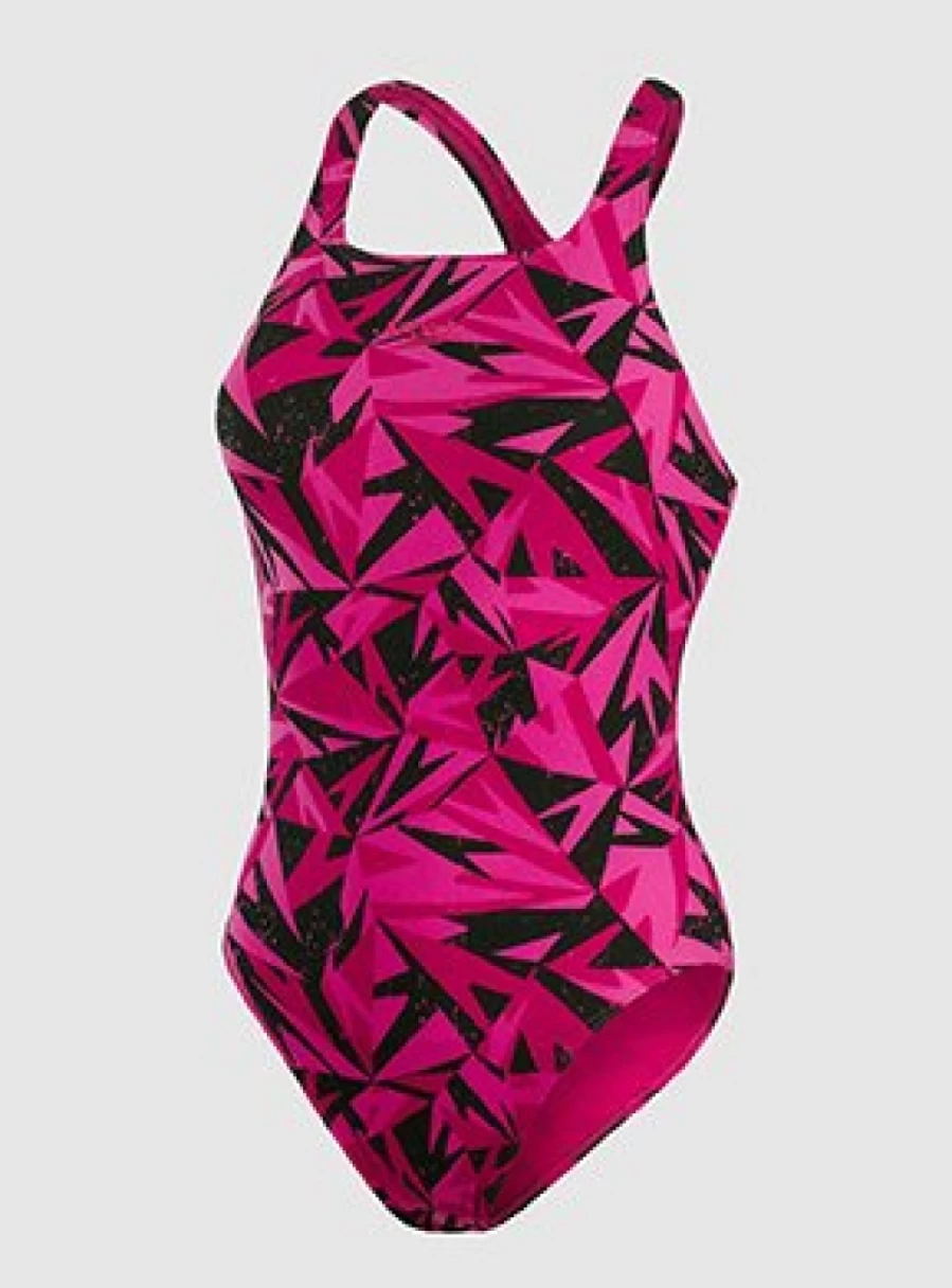 Speedo Women's Hyperboom Allover Medalist Competition One-Piece Swimsuit - High-Performance Training & Racing Swimwear