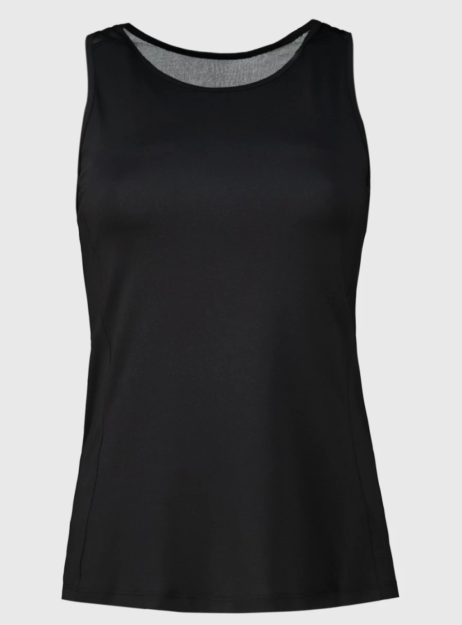 Tu Women's Active Black Mesh Vest Top with Stylish Detail - Fitness & Casual Wear