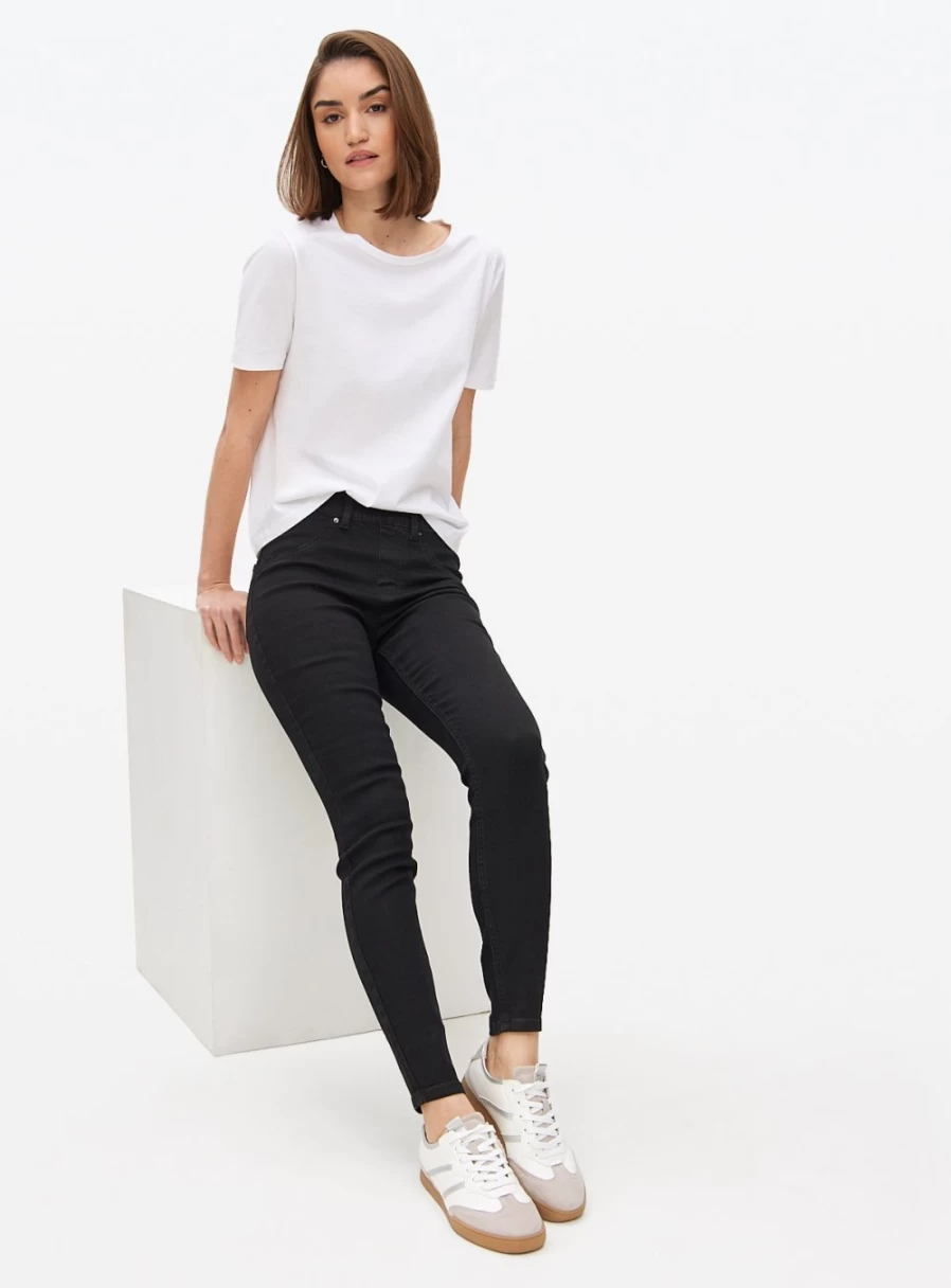 "TU Women's Black Jeggings - Size 22 Stretch Comfort Fit High Waist Denim Look"