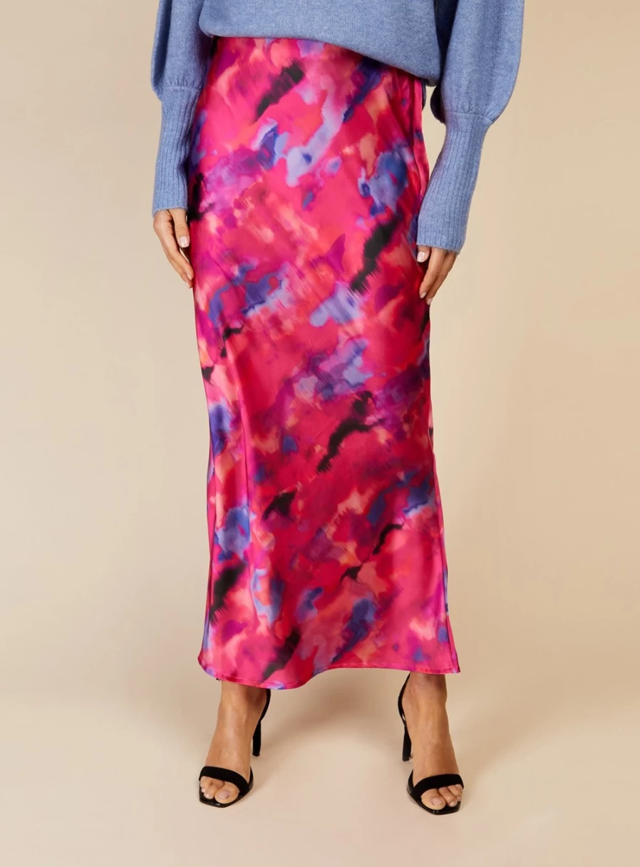 Vogue Williams Women's Floral Printed Slip Skirt - Size 8 | Stylish & Comfortable Summer Skirt