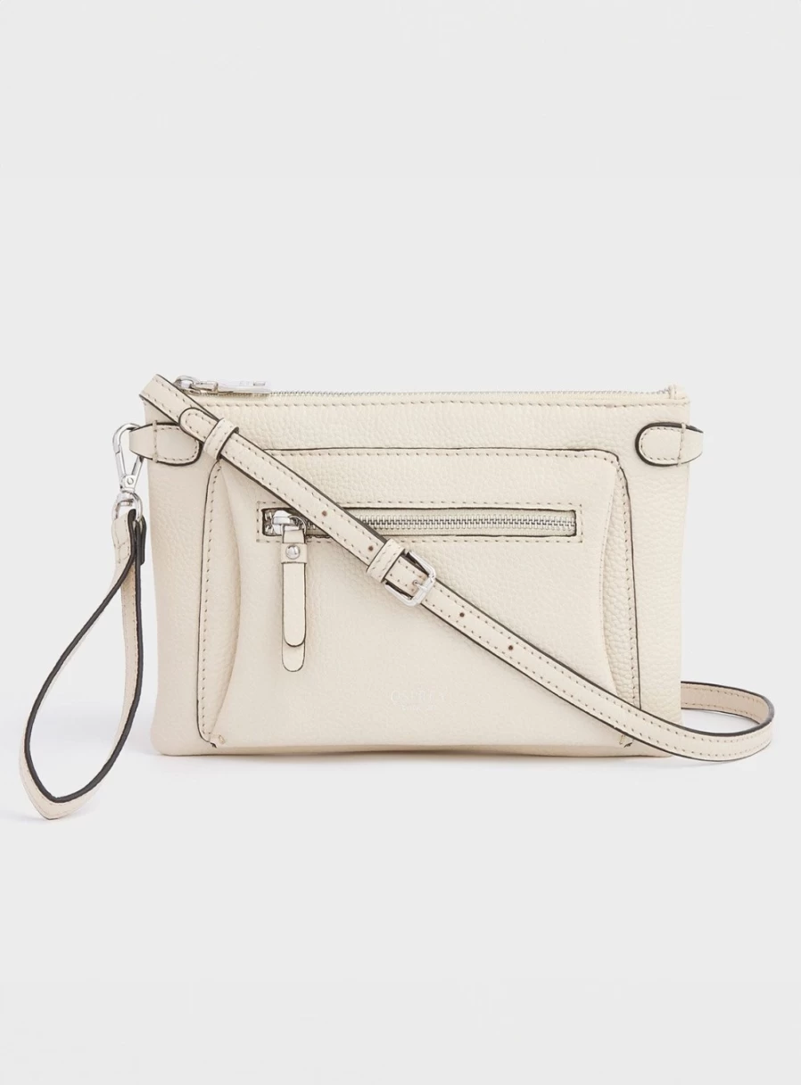 Osprey London The Ruby Genuine Leather Crossbody Clutch Bag for Women