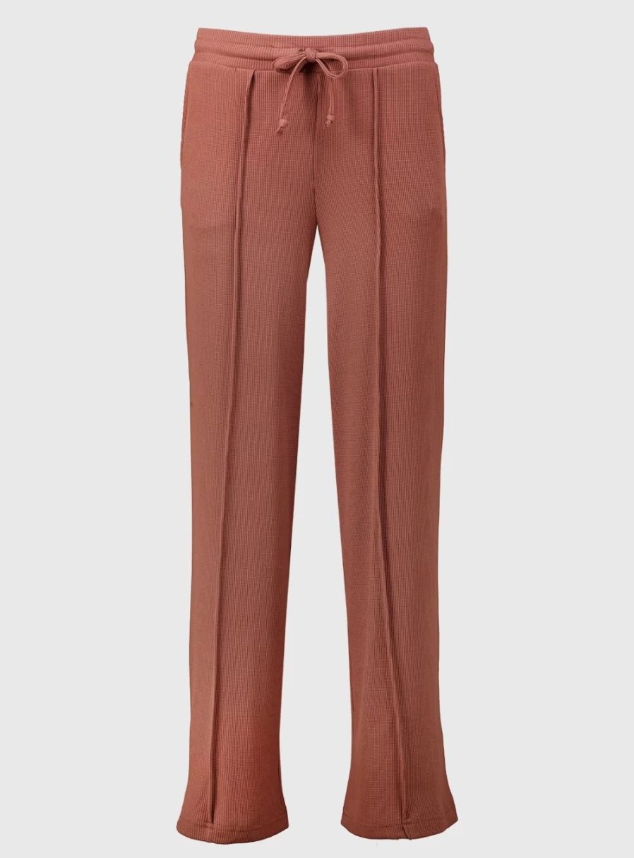 Tu Women's Active Brown Waffle Joggers - Comfortable High-Waisted Lounge Pants for Casual Wear