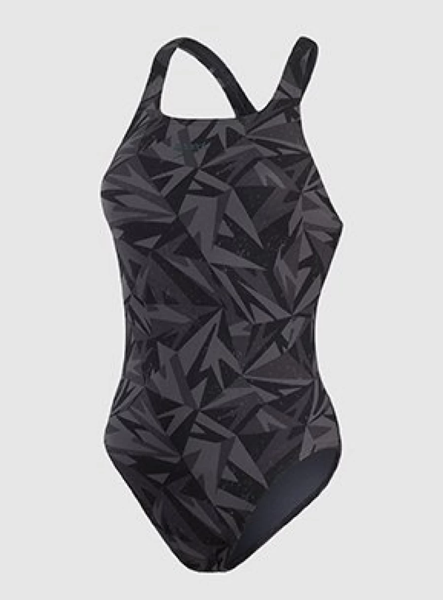 Speedo Women's Hyperboom Allover Medalist 10 Competitive Swimwear - High-Performance Training & Racing Suit
