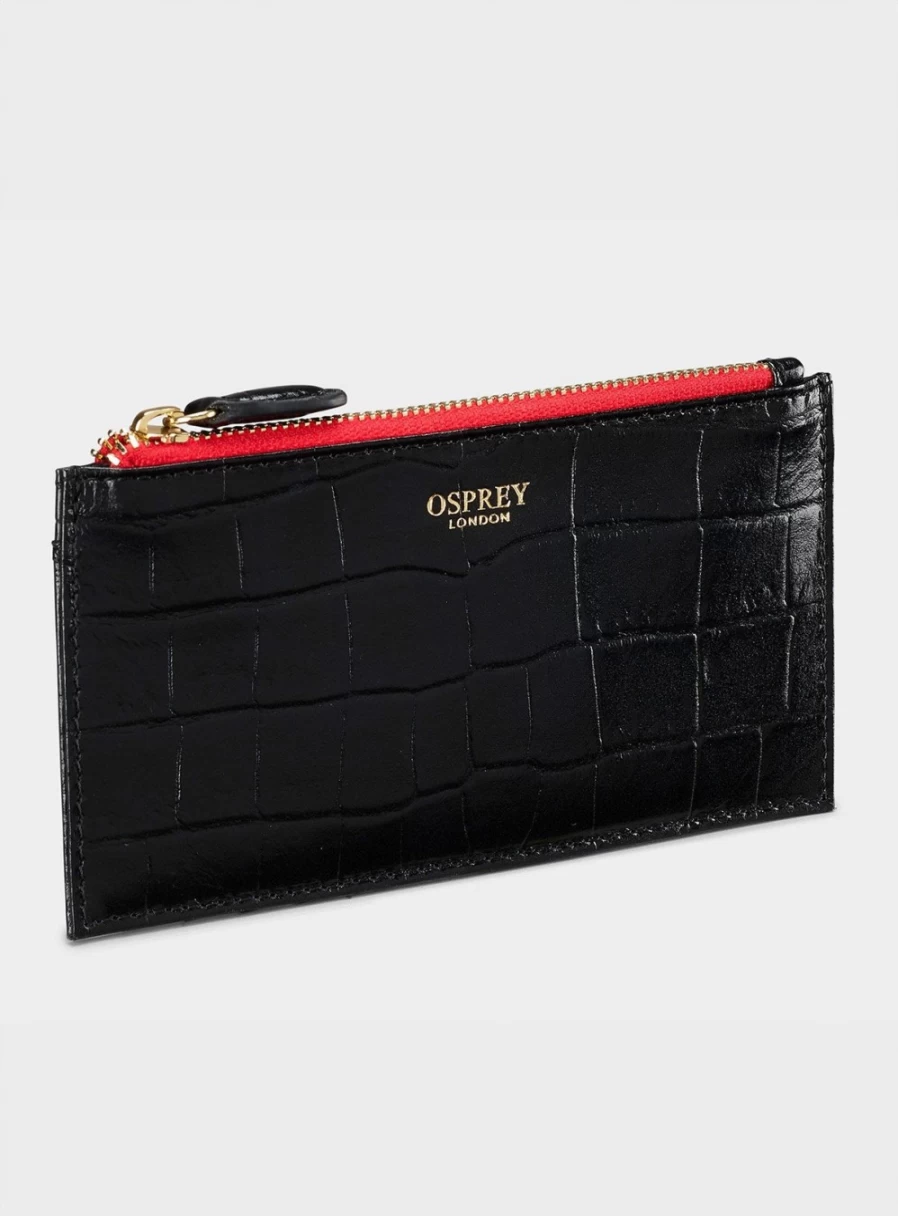 Osprey London The Flash Women's Leather RFID Card Pouch - Secure Compact Wallet for Cards & Cash