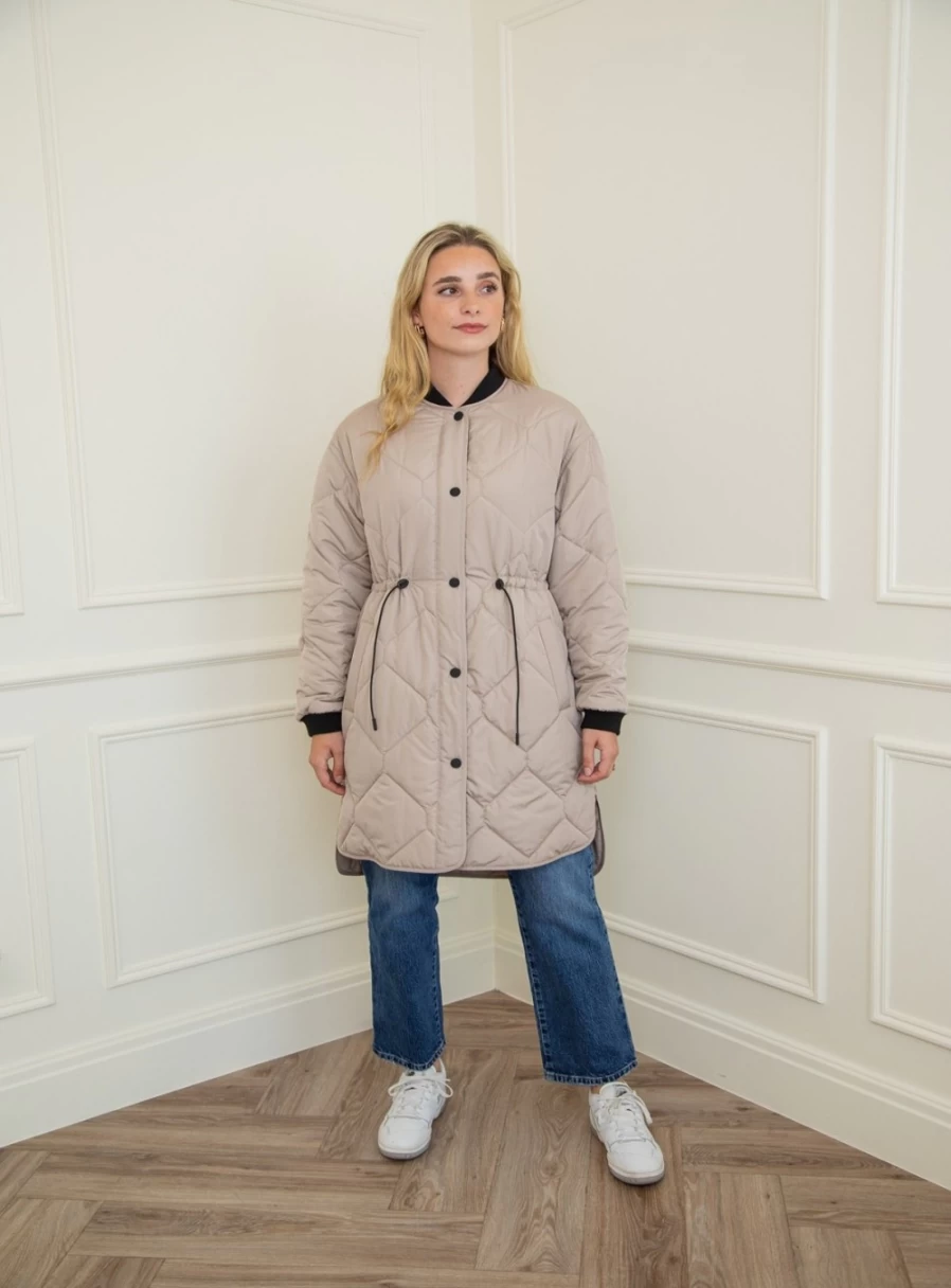 Four Seasons Women's Quilted Bomber Jacket Lightweight Stylish Outerwear