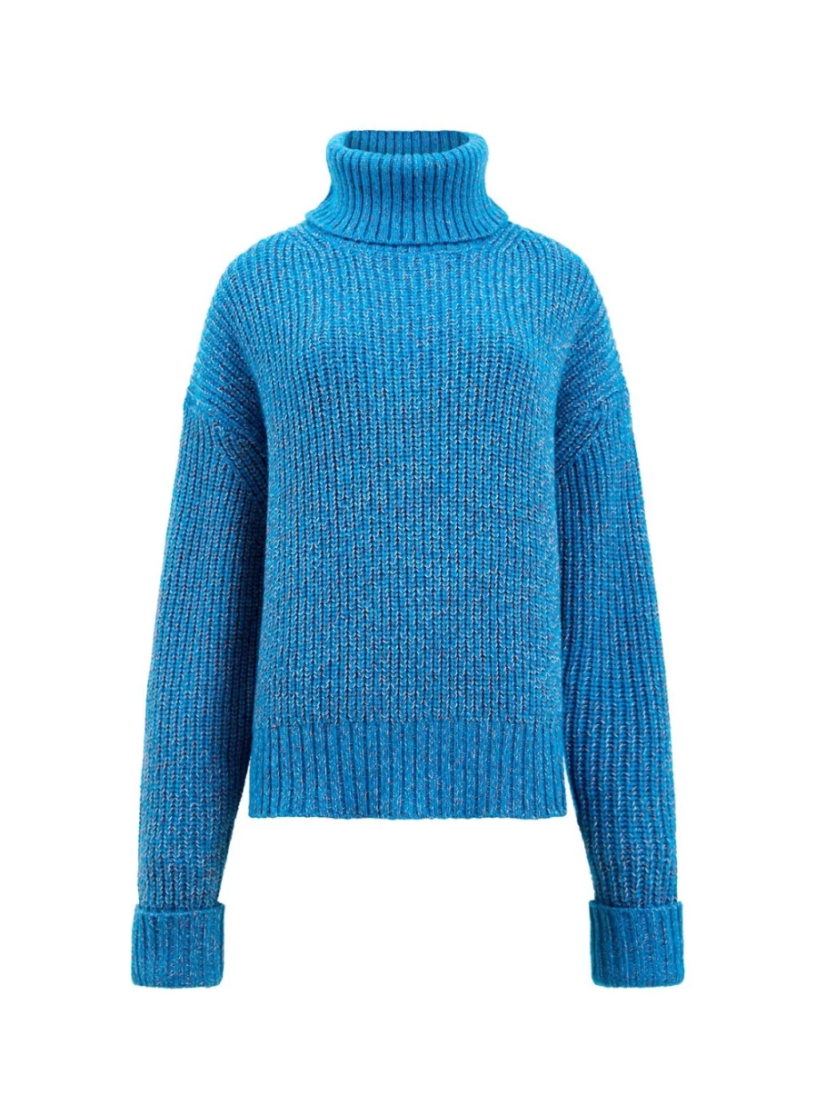 French Connection Women's Jayla High Neck Roll Neck Sweater - Soft Knit Pullover Top