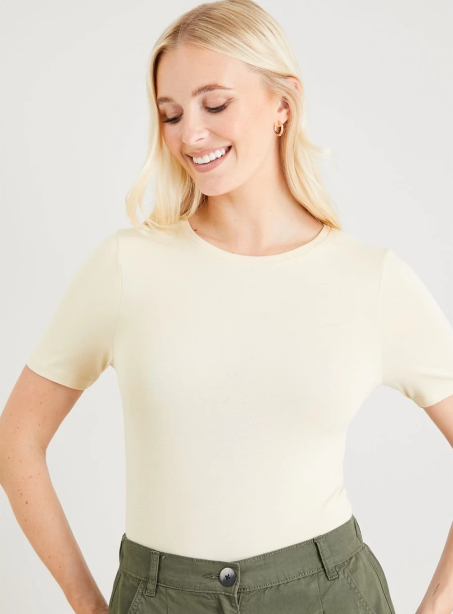 Tu Women's Stone Washed Short Sleeve Bodysuit - Comfortable & Stylish 26 Collection