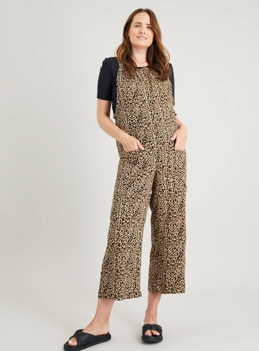 Tu Women's Animal Print Woven Jumpsuit - Stylish Boho Chic Romper for Women
