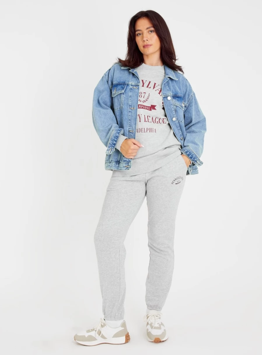 Tu Women's Grey Coordinated Joggers - Comfortable Casual Lounge Pants Size 14