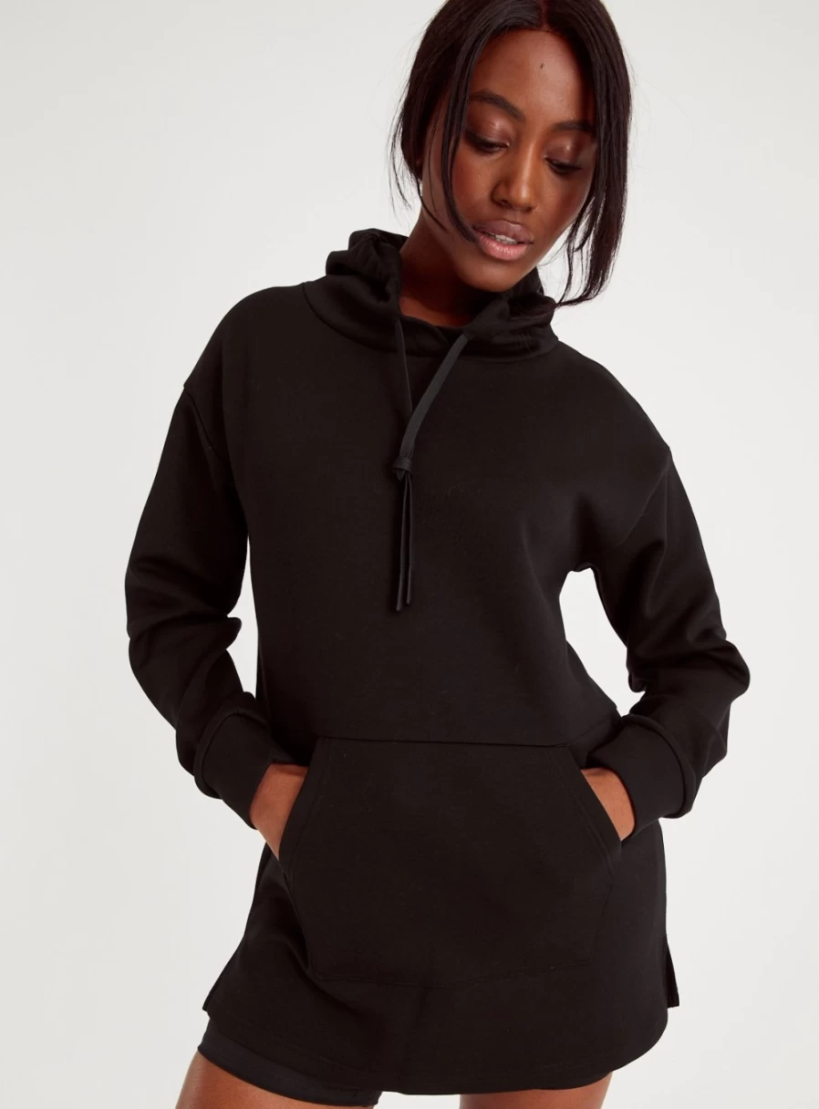 Tu Women's Active Black Hoodie - Lightweight Comfort & Stylish Pullover for Fitness & Casual Wear