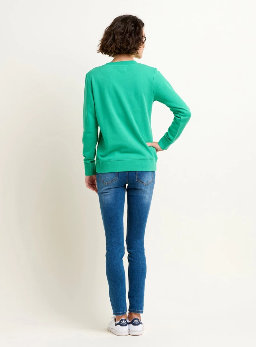 Brakeburn Women's Star Crew Neck Sweatshirt - Comfortable Casual Pullover Top