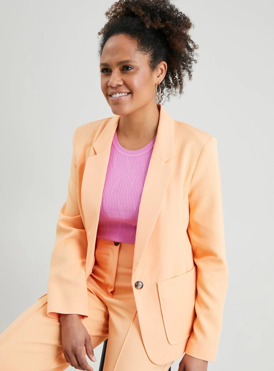Women's Orange Patch Pocket Blazer by Tu - Stylish Coordinated Jacket for Fashionable Outfits