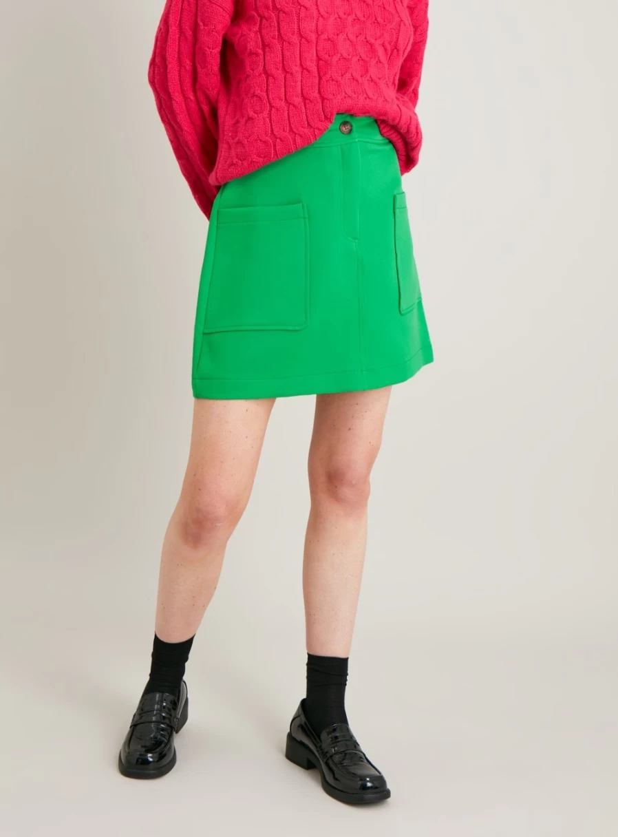 Tu Women's Green A-Line Mini Skirt - Size 16 | Stylish Casual Short Skirt for Women