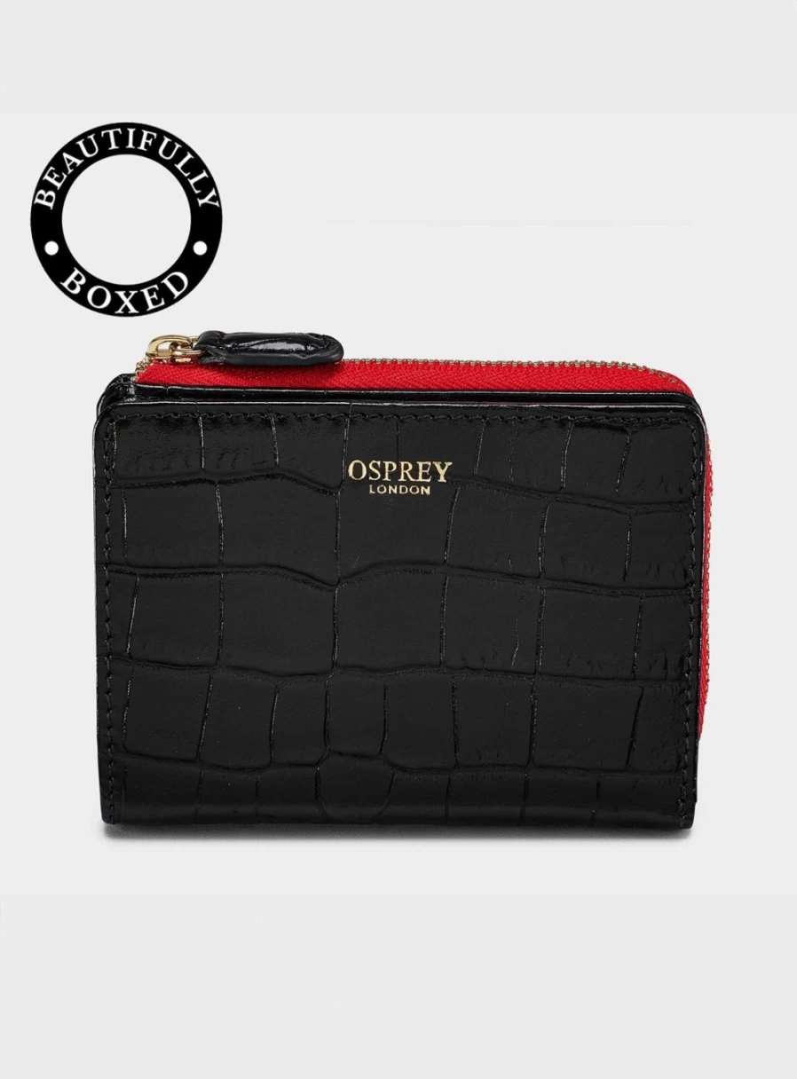 Osprey London The Flash Women's RFID Leather Coin Purse - Compact & Secure Wallet for Cards and Cash