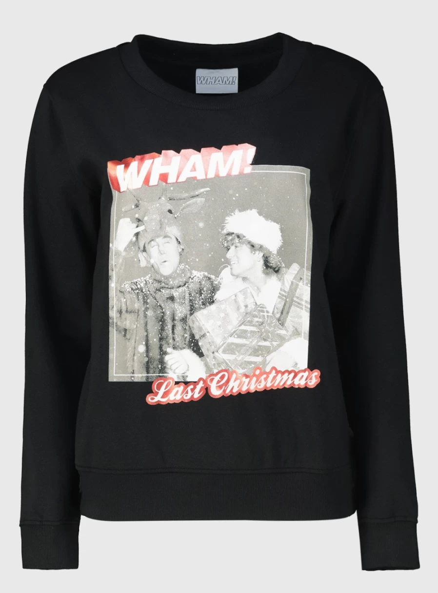 Tu Women's Black "Last Christmas" Wham! Inspired Sweatshirt S