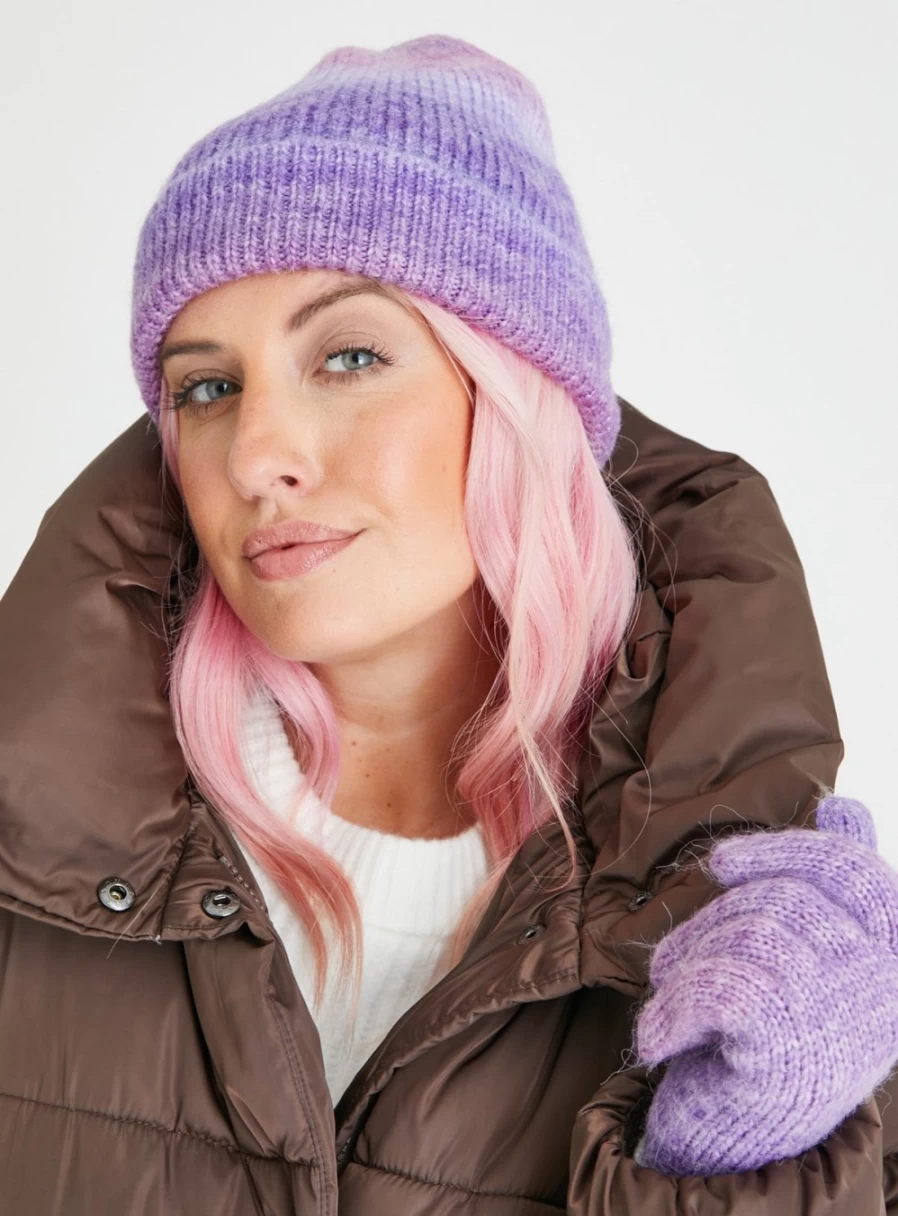 "Tu Women's Purple Ombre Knit Hat - One Size Fits All"