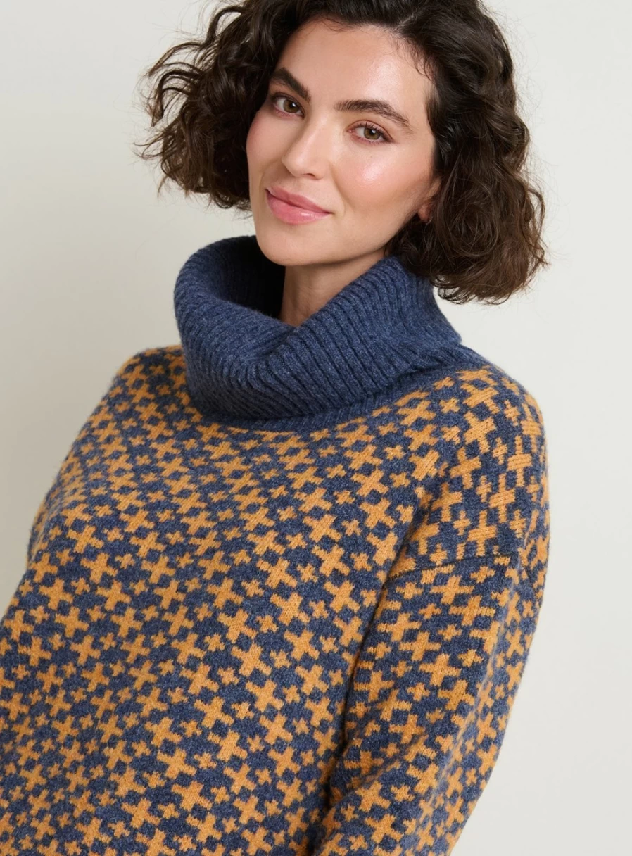Brakeburn Women's Cross Knit Jumper - Cozy Cable Knit Sweater Size 8