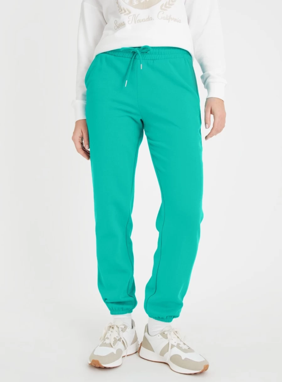 Tu Women's Bright Green Coordinated Sweatpants Joggers - Comfortable Casual Lounge Pants