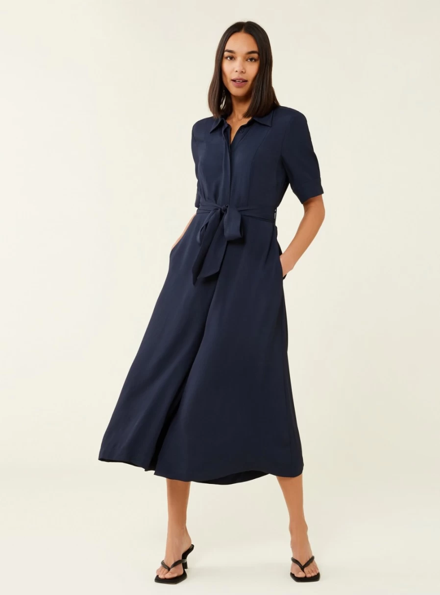 Finery Women's Floralie Navy Blue Jumpsuit - Size 16 | Stylish Romper for Women