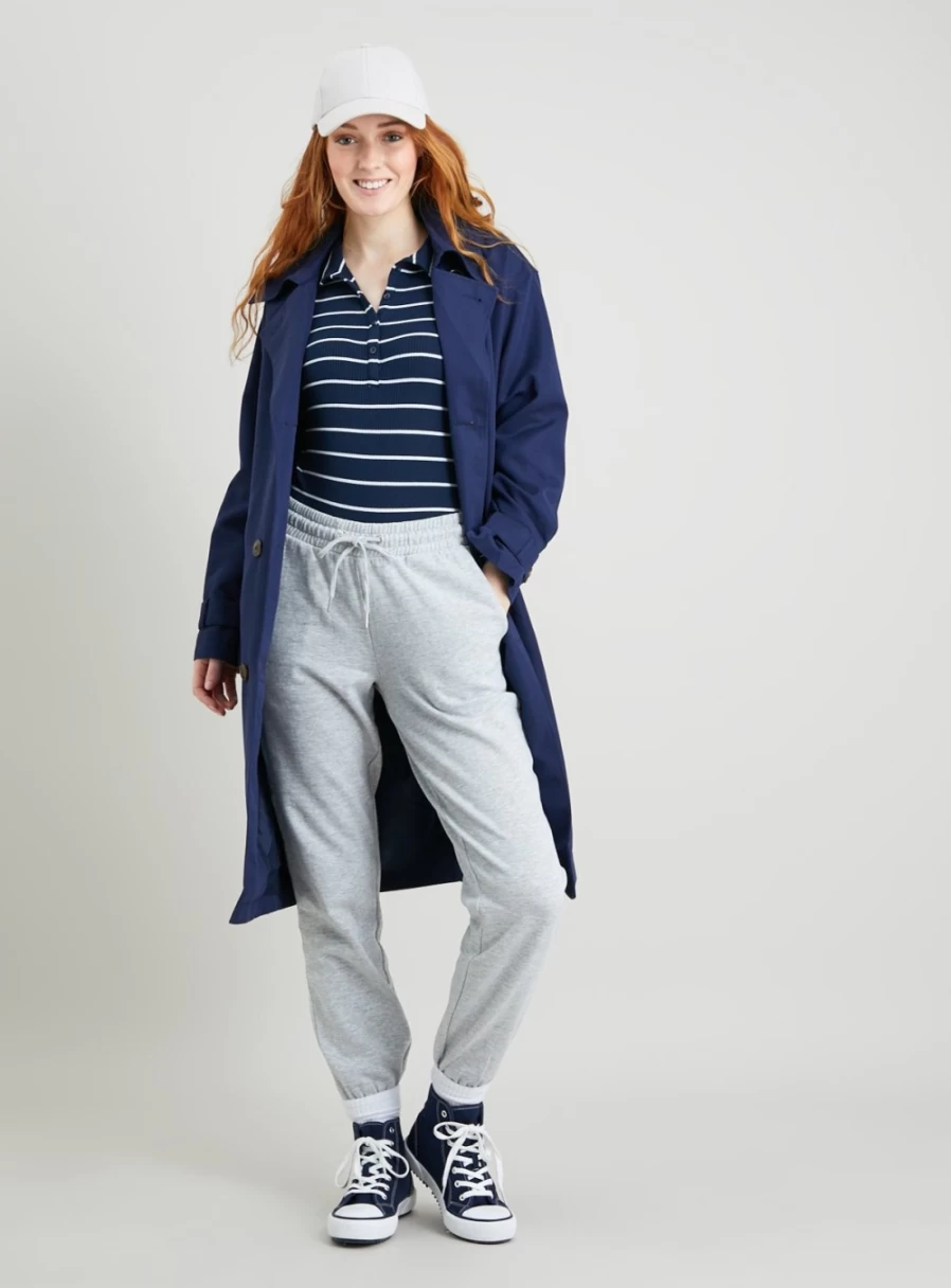 Women's Grey Marl Jogger Pants - Tu Athletic Comfort Fit Coordinated Set
