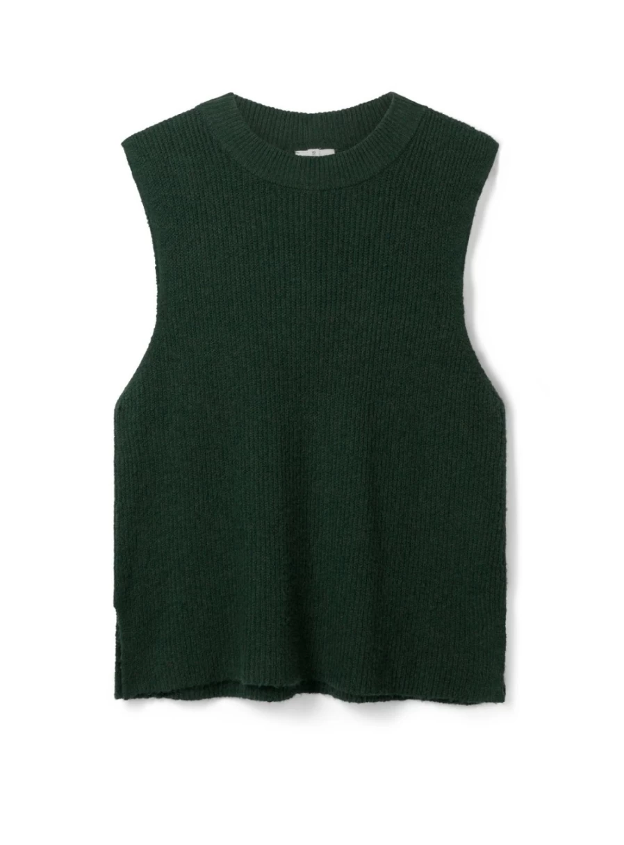 Thought Women's Armabelle Organic Cotton Fluffy Knitted Vest - Sustainable Winter Wear