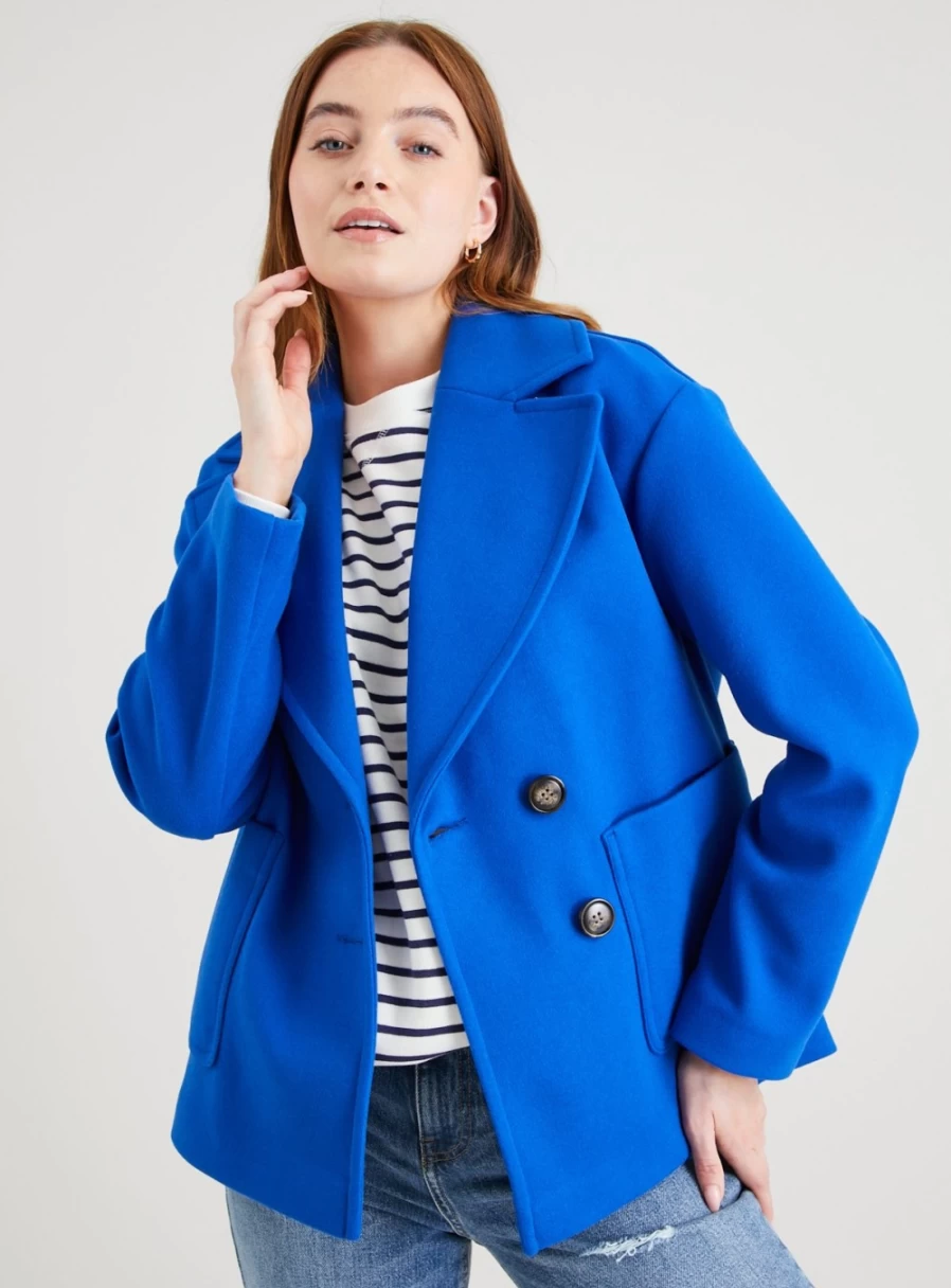 "Tu Women's Blue Smart Unlined Blazer Coat - Stylish Tailored Jacket for Women"