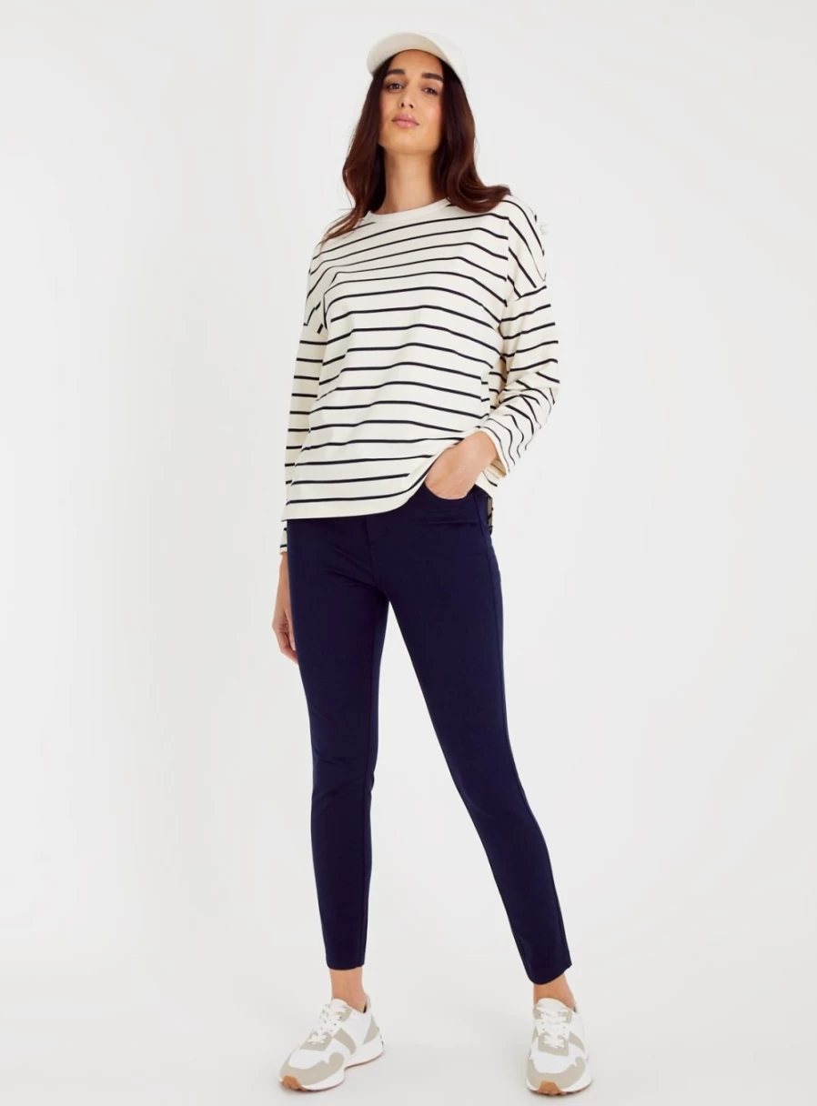 Tu Women's Navy Smart High-Waist Treggings - 18R Stretch Comfort Workout Pants