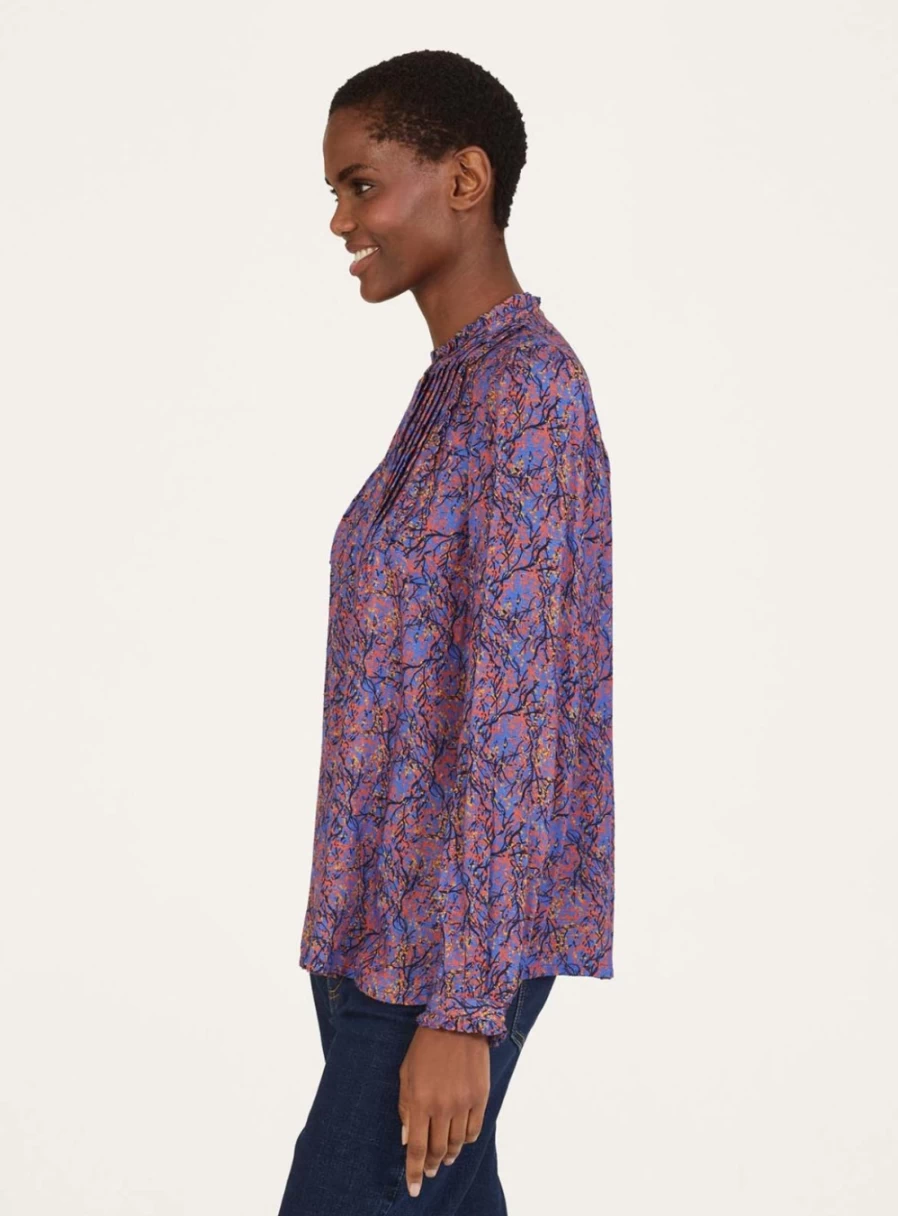 Thought Women's Eco-Friendly Lenzing Ecovero Pin Tuck Shirt - Sustainable Fashion Top