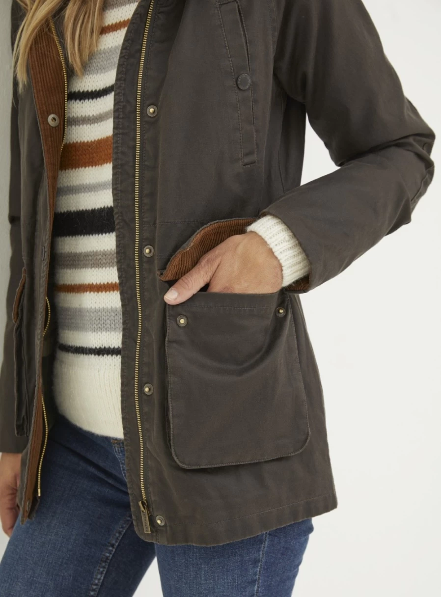 FatFace Women's Sussex Heritage Coat - Classic Waterproof Winter Jacket, Size 8