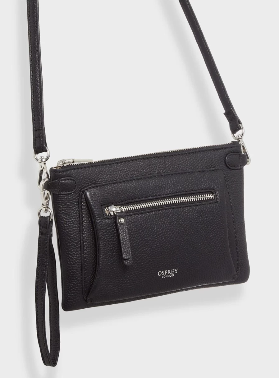 Osprey London Ruby Leather Crossbody Clutch for Women - Stylish Handbag Purse